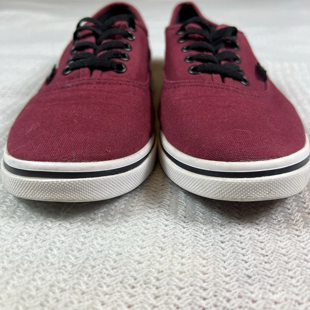 Vans Canvas Lace Up Sneakers Womens 8 Burgundy‎ Skateboard Casual Comfort Shoes